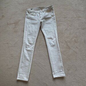 R13 Italian made tapered off white jeans Size 28